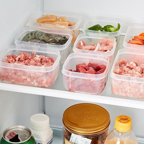 Refrigerator Storage Box Frozen Meat Compartment Case Freezer Fresh-Keeping  Container Portable Food Fruit Organizer Rice