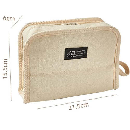 High Capacity Pencil Case Two Layer Transparent Visable Makeup