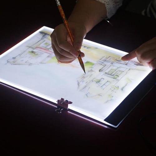 Hands DIY A4 LED Tracing Light Box Slim Portable LED Light Pad Tracer USB  Powered Drawing Copy Board Tattoo Tracing LED Light Table for Artists  Drawing Animation Sketching Stenciling 