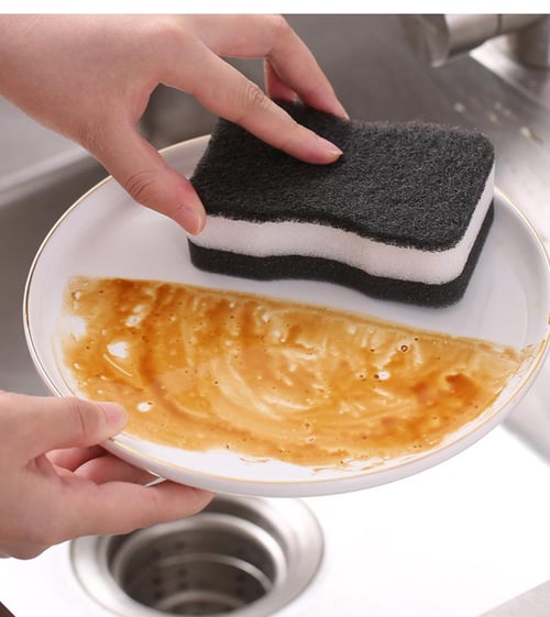 8pcs Cartoon Dishwashing Sponge Washing Scrubbing Sponges Pan Washing  Sponge Adorable Kitchenware Cleaner Kitchen Accessory Thickened Sponge Home