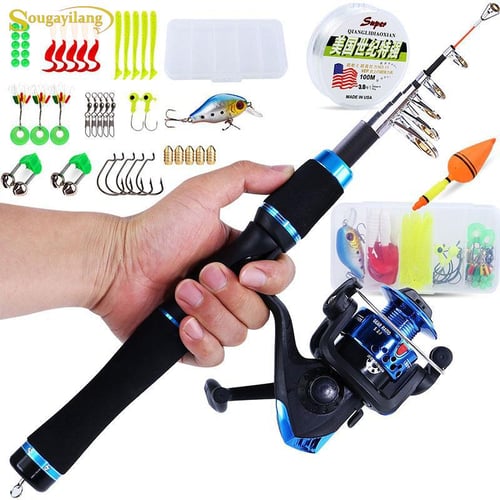 Fishing Rod Reel Combos with Telescopic Pocket Fishing Pole Spinning Reels  for Travel Kids Fishing - buy Fishing Rod Reel Combos with Telescopic  Pocket Fishing Pole Spinning Reels for Travel Kids Fishing