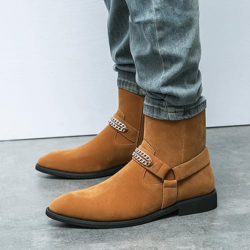 mens low cut dress boots