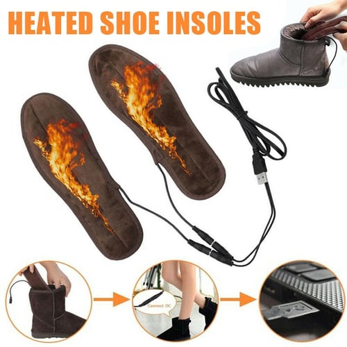 Usb Heated Shoe Insoles Electric Foot Warming Pad Feet Warmer Sock