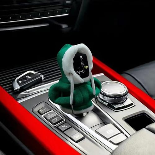 Cheap Car Gear Shift Cover Gearshift Hoodie Drawstring Decor Solid Color  Soft Car Gear Shift Knob Cover Manual Handle Gear Protection Sweatshirt  Change