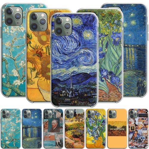 Case For Coque iphone 11 12 13 14 15 Pro Max Mini X XR XS 7 8 Plus SE2  Phone Cases Art Van Gogh Oil Painting Shockproof Covers