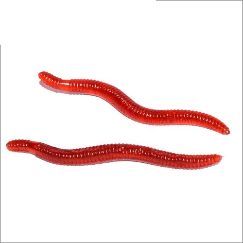 100pcs 3.8/5/6/8cm Dark Red Fishing Lure Soft Maggot Earthworm