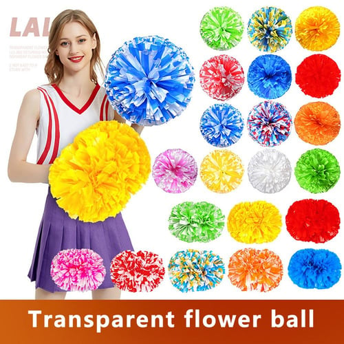 2pcs Cheer Dance Sport Competition Cheerleading Pom Poms Flower Ball For  For Football Basketball Match Pompon