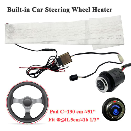 Universal 12V Built-in Car Steering Wheel Heater Kit Carbon Fiber Heat Pads  Independent Switch Control System with - buy Universal 12V Built-in Car Steering  Wheel Heater Kit Carbon Fiber Heat Pads Independent