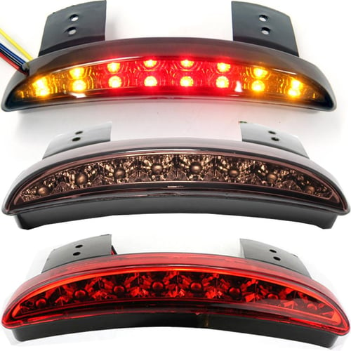 Universal Motorcycle Fender Red LED Tail Brake light Turn Signals