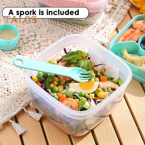 2.05/2.15L Leak-Proof Lunch Box with Grid Design Spacious and Convenient Food  Container for Home, Office, or School 