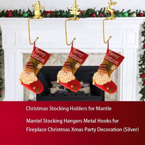 Fireplace Socks Pendant Convenient Smooth Surface Compact Christmas Socks  Hanger Plating Snowman Stocking Hook Christmas Stocking Hook - buy  Fireplace Socks Pendant Convenient Smooth Surface Compact Christmas Socks  Hanger Plating Snowman Stocking