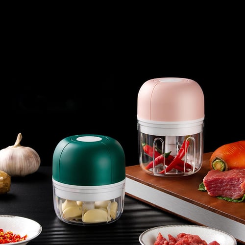 Electric Mini Garlic Chopper,Mini Food Chopper, Portable Electric Garlic  Grinder with USB Charging for Onion, Carrot, Meat, Baby Food, Vegetable 