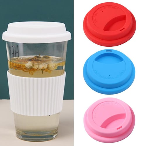 Cup Lid Silica Gel Mug Lid Reusable Silicone Cup Cover Cute Seal