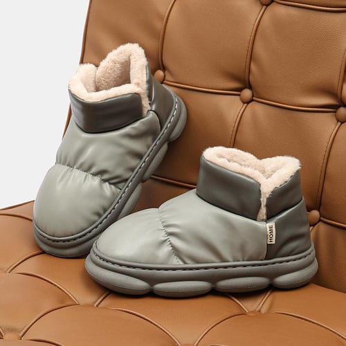 fleece lined bootie slippers