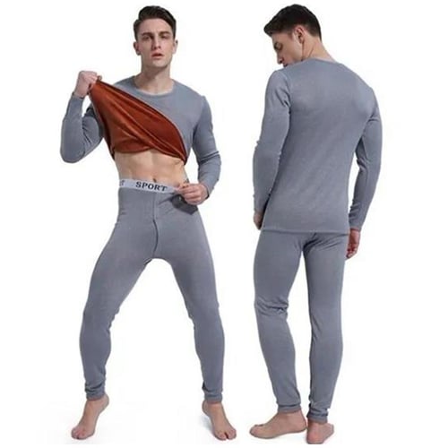 TrendyMenswear 2Pcs Women Men Thermal Underwear Set Winter Warm Thicken  Fleece Long Johns Tops Bottom Sleepwear