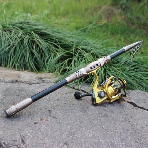 Fishing Rod And Spinning Reel Set Sea Fishing Telescopic Pole Saltwater Freshwater Fishing Tackle