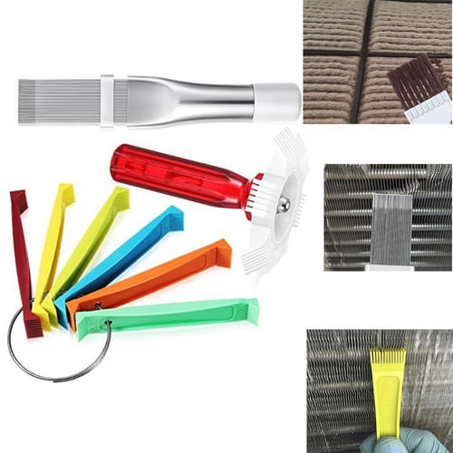 4pcs Air Conditioner Condenser Fin Cleaning Brush and Comb Set Fin