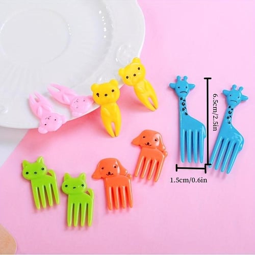 Cute Animal Food Picks Fruit Toothpicks for Kids, Fun Kids Food Picks for  Picky Eaters, 10PCS Reusable Toddler Food Pick, Kids Lunch Accessories for