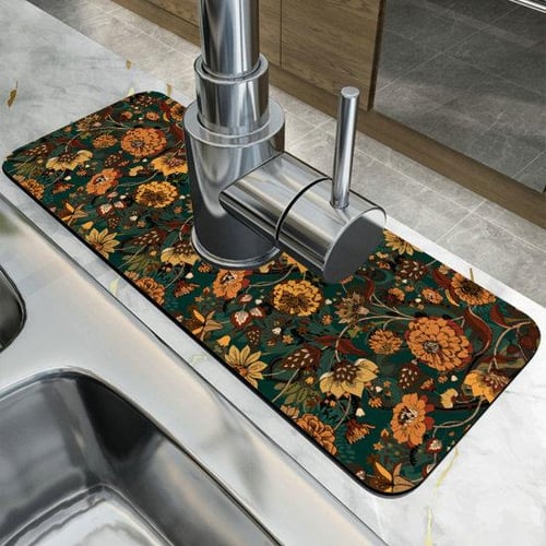 Faucet Mat Multifunctional Sink Drainage Mat Countertop Protector