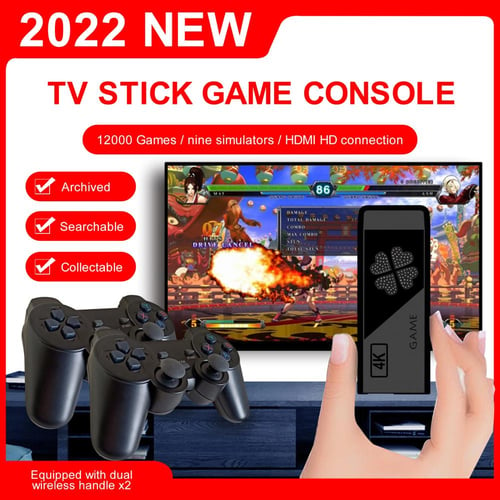 X2 Plus Retro TV Game Console 3D 4K Output Gamestick 2.4G Dual