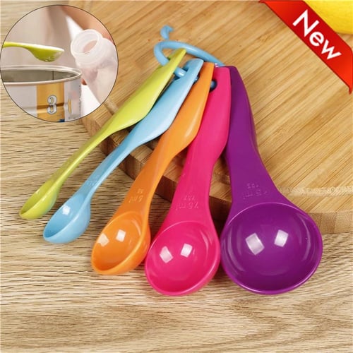 Kitchen 5pcs/set Measuring Spoon Creative Baking Cooking Silicone