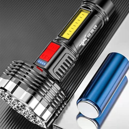High Power LED Flashlight with Power Display USB Rechargeable Lamp Outdoor  Lighting Camping Fishing - buy High Power LED Flashlight with Power Display