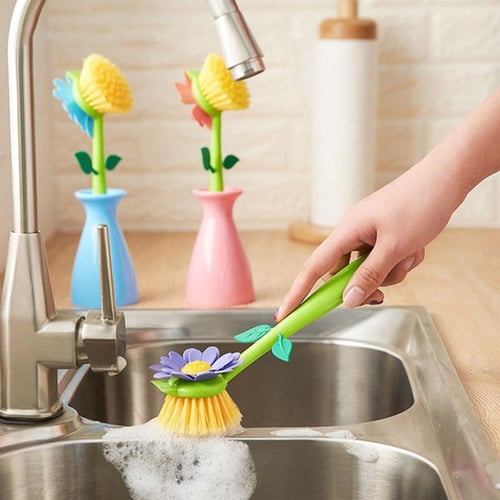 1pc Removable Kitchen Round Dish Sponges Scourer Cleaning Ball