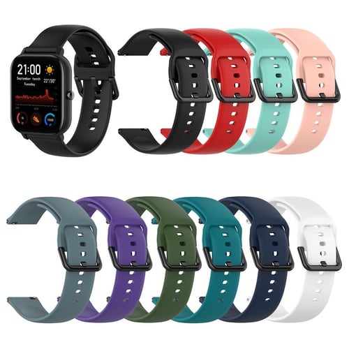 Silicone Band Strap for Amazfit Bip 3 Smart Watch Bracelet Replacement  Wristband Belt Adjustable Wriststrap for amazfit Bip3