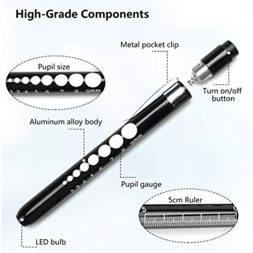 Portable LED Medical Penlight Torch Lamp Surgical First Aid Nurse Doctor  Pocket Work Light Emergency Pen Flashlight Use 2*AAA - AliExpress