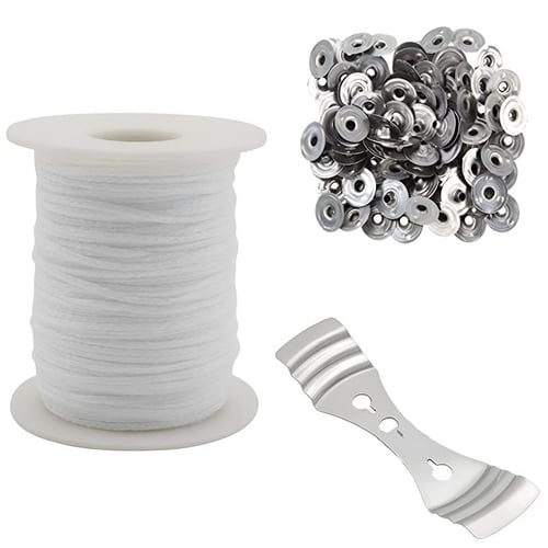 Candle Making Kit,Braided Wick,Wick Sustainer Tabs,Wick Stickers