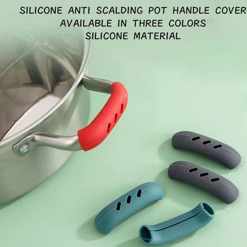 Silicone Hot Handle Holder Lodge Pot Sleeve Ashh Cover Grip For Kitchen Pan  Hold