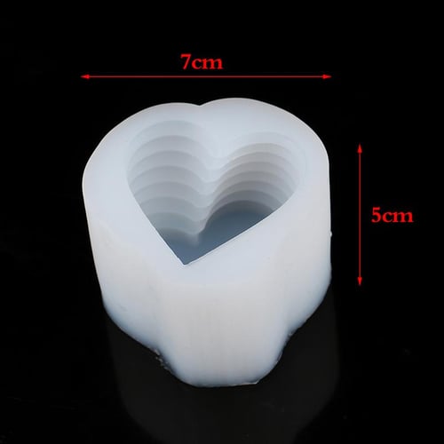 1pc Spinning Heart Candle Silicone Mold, Diy Handmade Aroma
