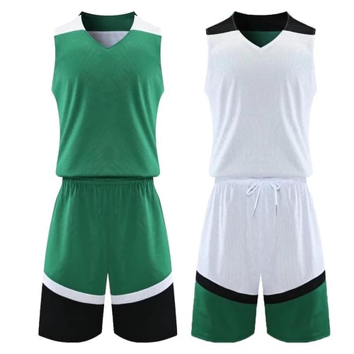 Reversible Basketball Jersey with Athletic Shorts, Sports Trainig Uniforms  for Men