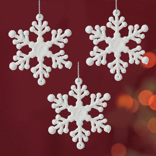 Pack Of 50 Wooden Snowflakes Christmas Winter Holiday Home Party