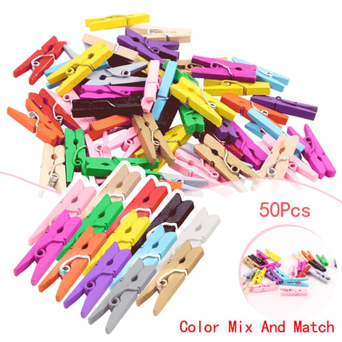 100pcs Decorative Wooden Clothespins, Wooden Small Clothes Pin Clip. Mini  Small Clip, Decorative Pegs For Wedding Party Decoration