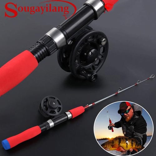Sougayilang Ice Fishing Rod Combo Ultralight Portable Ice Fishing