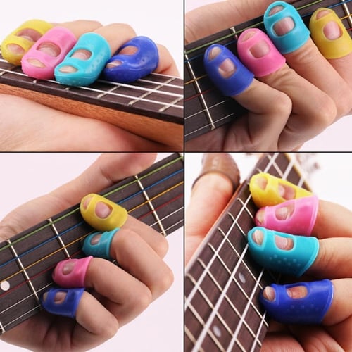 Plastic Rhythm Sand Shaker Music Finger Ring for Ukulele Guitar Accessory  Tool