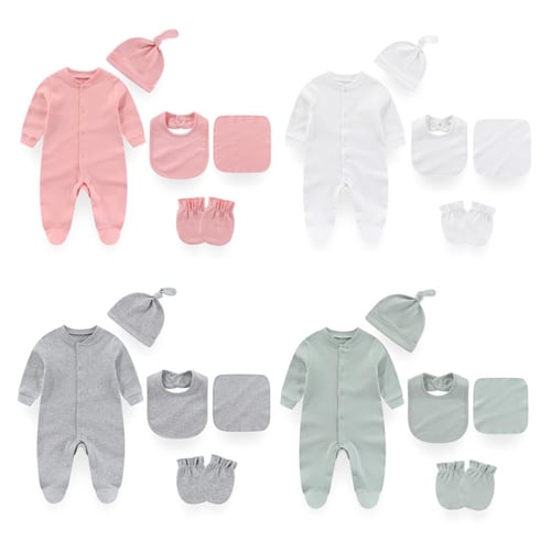 Chamie Newborn Infant Bodysuit Pants caps Mittens Short Sleeve Onesies  Infant Clothes for Boys and Girls : : Clothing, Shoes & Accessories