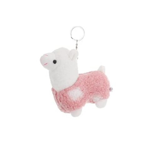 Alpaca Love Heart Shaped Fur Keychain