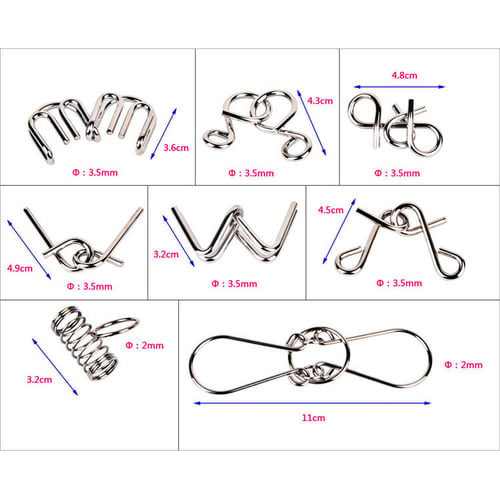 Challenging Metal Wire Puzzle Brain Teaser Game For Adults Kids