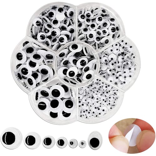  2/3/4 Inch Mixed Googly Wiggle Eyes Self Adhesive Back