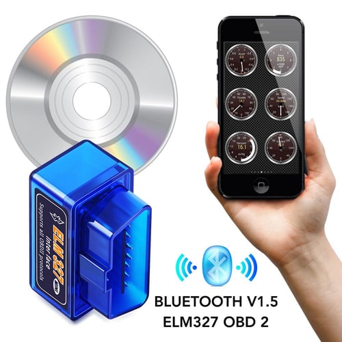 Best Quality Super Mini Elm327 Bluetooth OBD2 V2.1 Elm 327 V 2.1 OBD 2 Car  Diagnostic-Tool Scanner Elm-327 OBDII Adapter Auto Diagnostic Tool