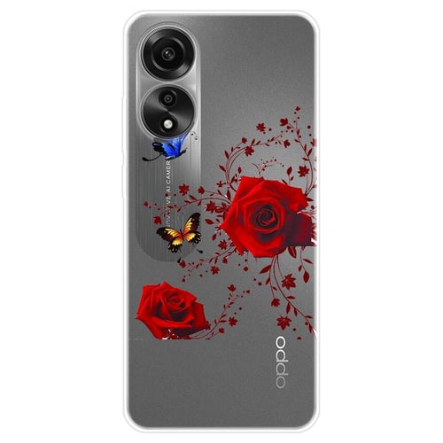 For Funda OPPO A38 4G Case OPPO A58 4G Cover Stylish Flower TPU Shockproof  Silicone Protective Phone Cover For OPPO A38 4G Cases