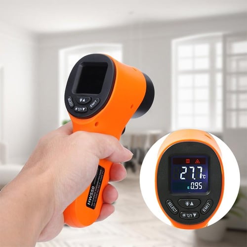 Non-Contact Digital Infrared Laser Thermometer Household BBQ Meat Milk Food  LCD Kitchen Temperature Gun Measuring Tools 200℃/550℃ Max Electronic  Industrial Thermometers