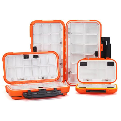  15 Slots Adjustable Plastic Fishing Lure Hook Tackle Box  Storage Case Portable Tackle Multifunctional Organizer Fishing Boxes :  Sports & Outdoors