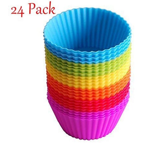 7cm Silicone Cupcake Liners Mold Muffin Cases Muti Round Shape Cup