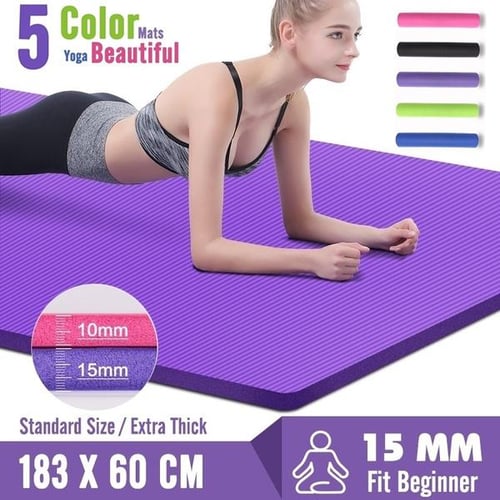 Anti Skid Tpe Yoga Mat 6mm For Fitness And Exercise Thick EVA Foam