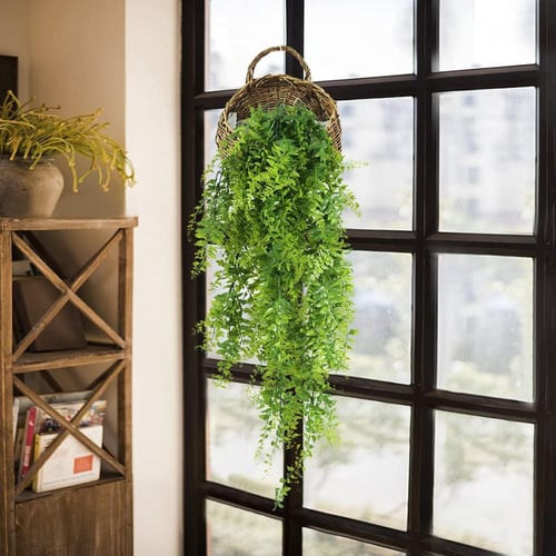 Artificial Plants & Flowers,Bunches of Artifical Violet Bracketplant  Hanging Garland Vine Flower Traling 2PC 