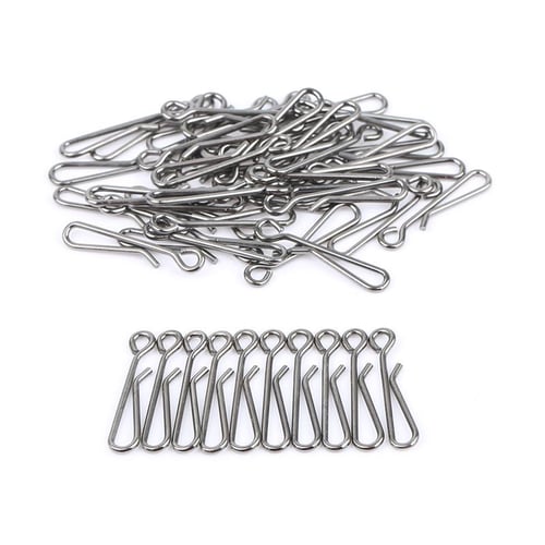 50X Bearing Swivel Connector Stainless Carp Snap Fish Hook Lure Ring Tackle  Lot