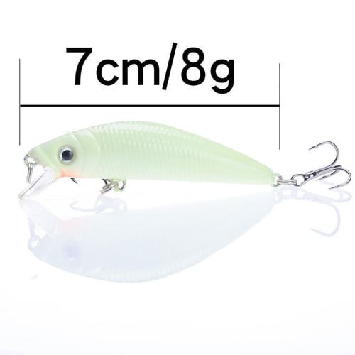 48mm 3.8g Minnow Vib Fishing Lure With Hooks Slow Sinking Artificial Hard  Bait Fishing Tackle For Freshwater Seawater